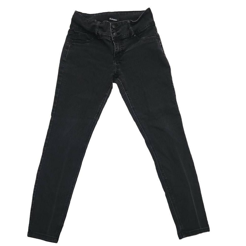 D.Jeans Women's Size 6 Faded Black 3 Button Skinny Jeans